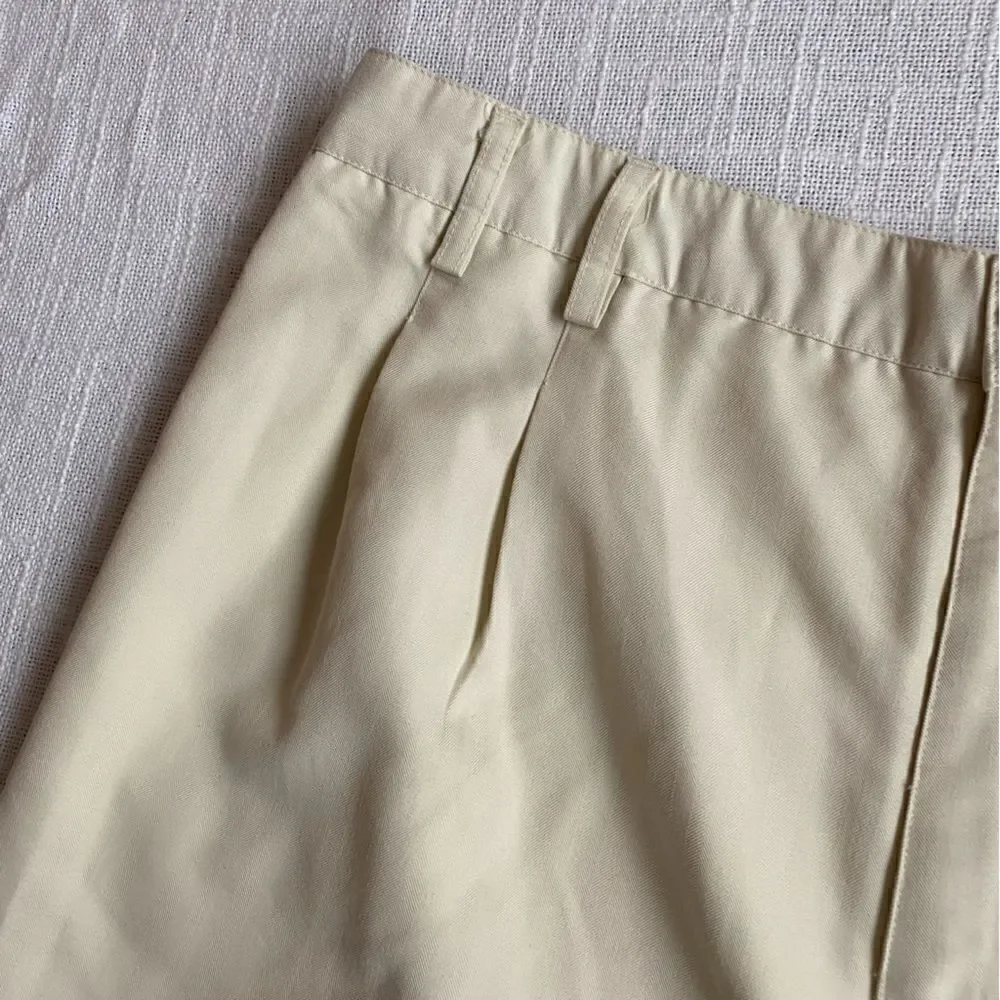 Caribbean Joe Cream Dressy Shorts Pleated Front